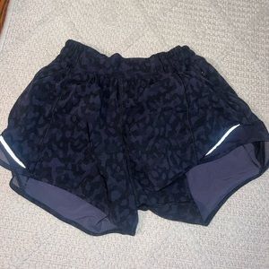 lululemon black cheetah print shorts